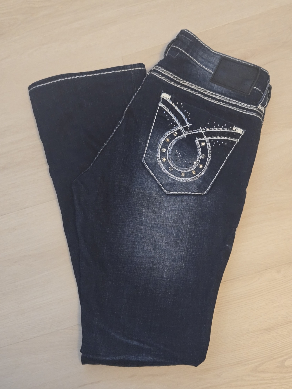 Big Star Dark Blue Bootcut Jeans with Embroidered Pocket